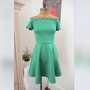 ted baker bardot scallop skater dress